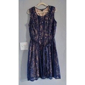 Dress for Cardalite Women Size 2X Polyester, Blue,encaje Very Nice.